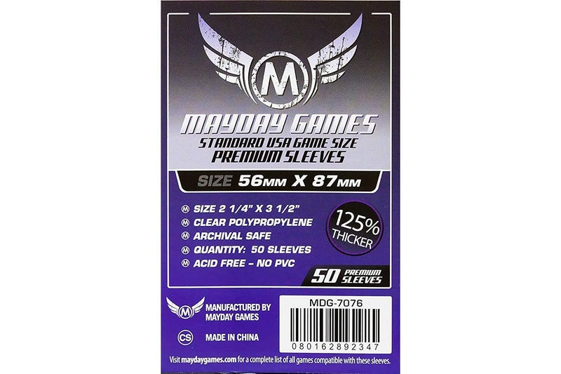 Mayday Games 7076 Usa Boared Game Sleeves,wood, Dark Purple - Image 1